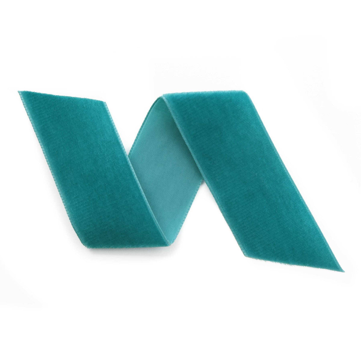 Teal Swiss Velvet Ribbon: 11Yard Retail Roll / 36mm