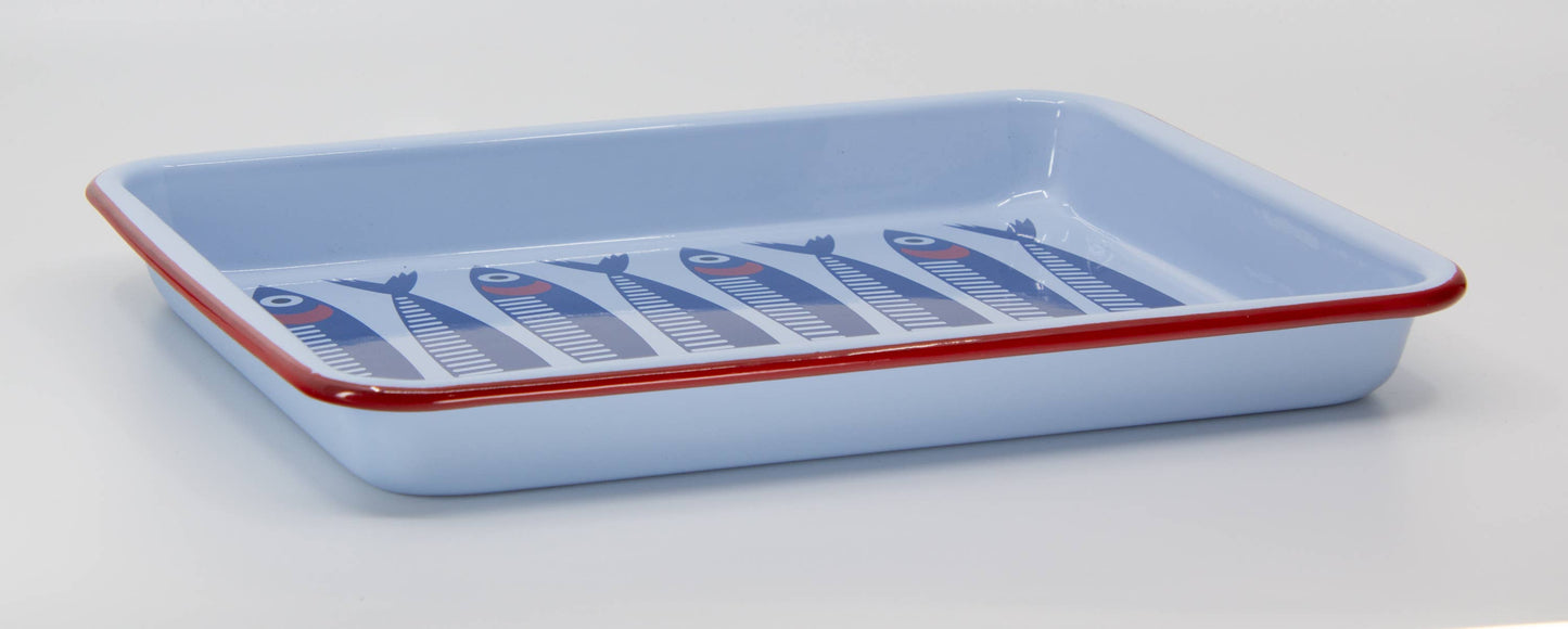 Mur by Ayca x CCH Anchovies Small Rectangle Tray, Red Rim
