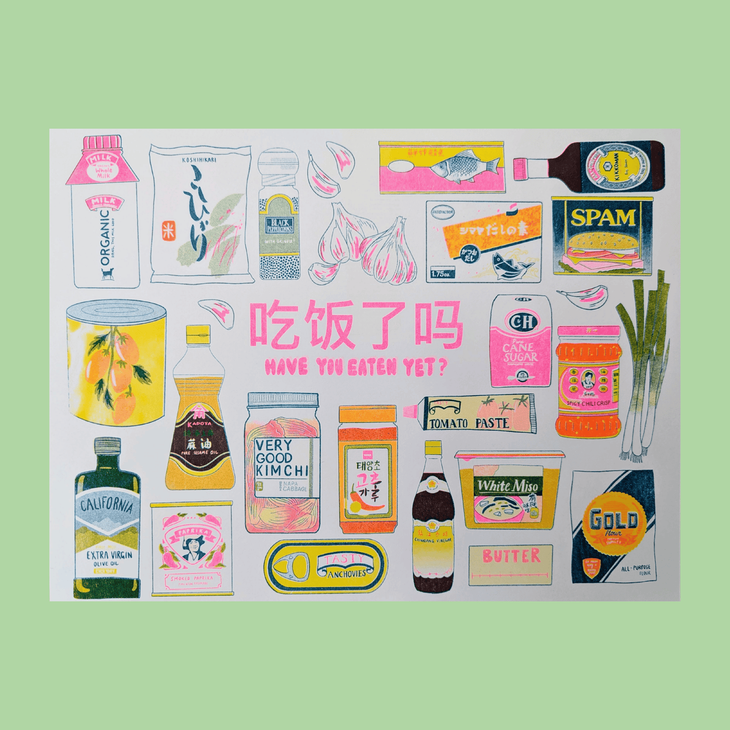 Have You Eaten Yet? 8.5"x11" | Risograph Print