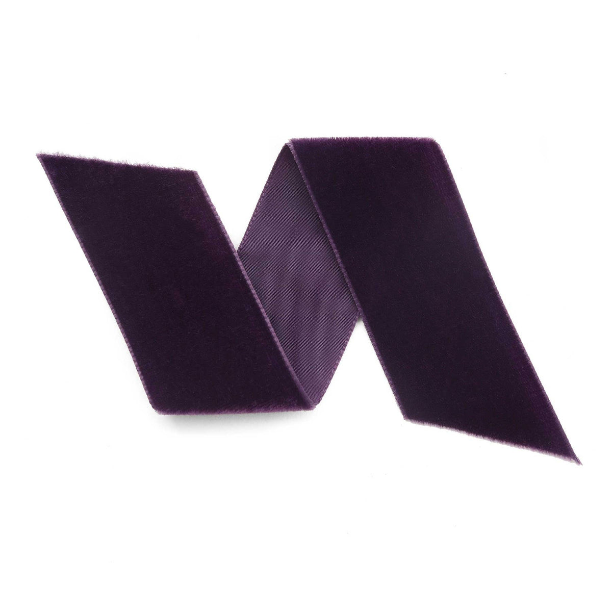 Dark Purple Swiss Velvet Ribbon: 11Yard Retail Roll / 16mm