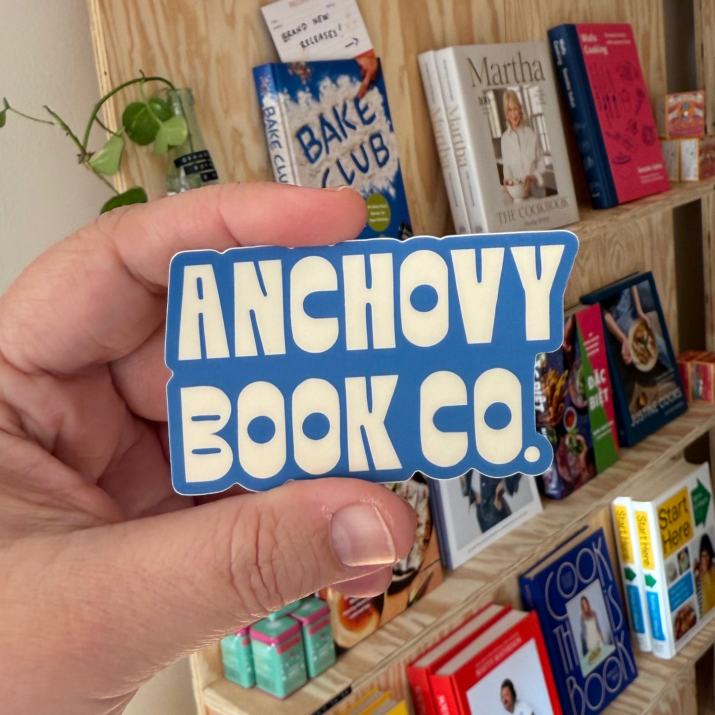 Anchovy Book Co. Blue Logo Sticker