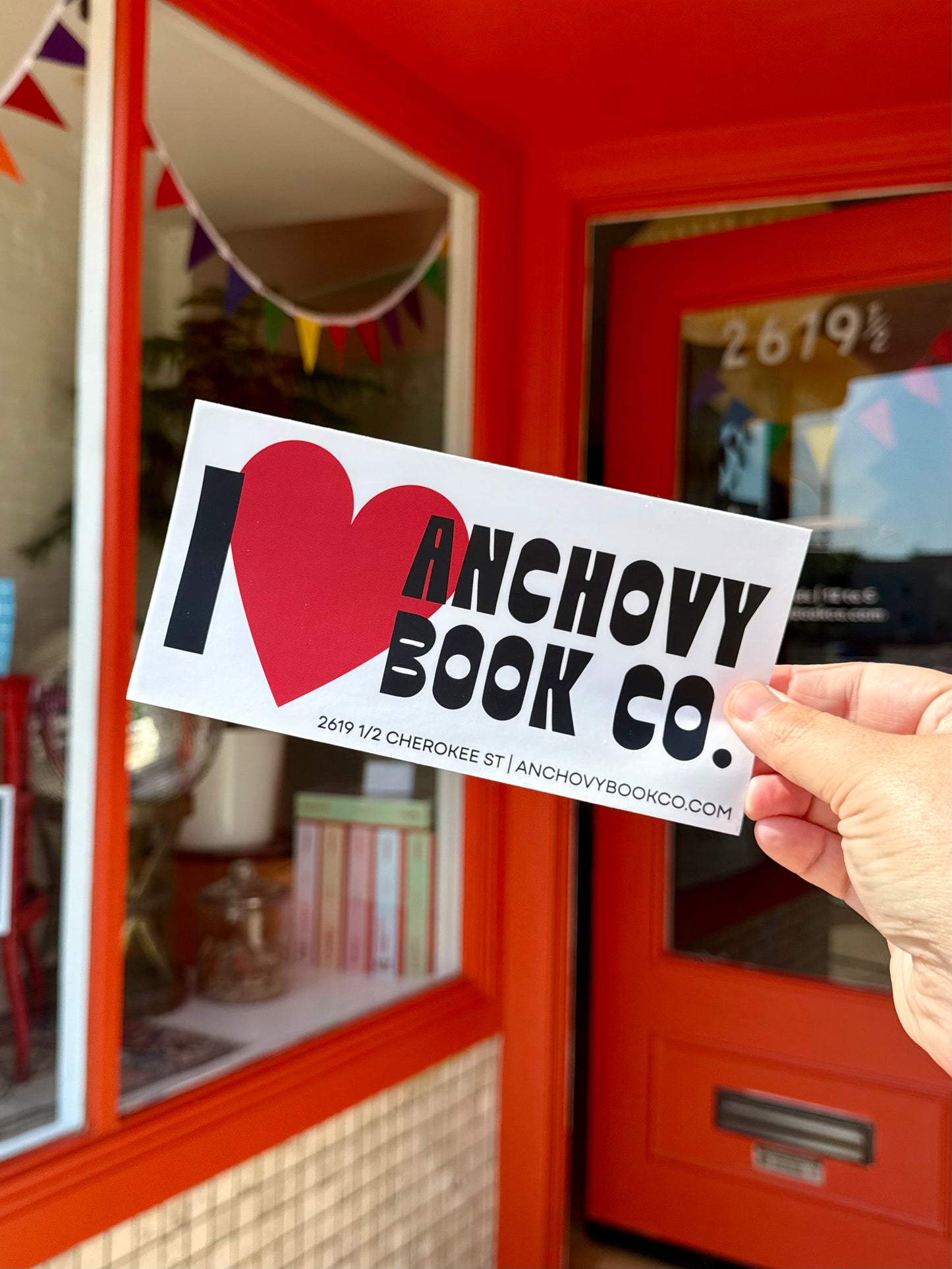 I Love Anchovy Book Co. Bumper Sticker