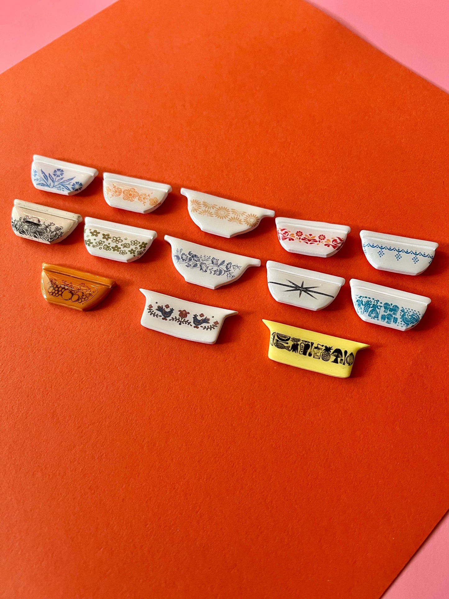 Pyrex Magnets: Butterfly Gold