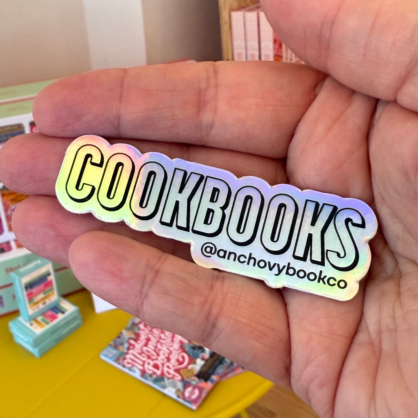Cookbooks Holographic Sticker