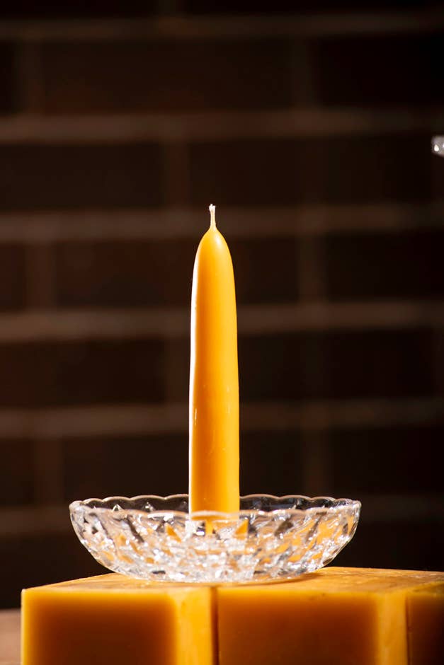 Classic Beeswax Candlesticks | Tapered Candles | Hand-dipped: 9 inches tall