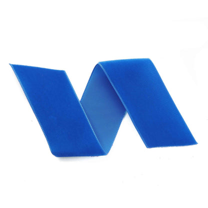 Cornflower Blue Swiss Velvet Ribbon: 11Yard Retail Roll / 22mm