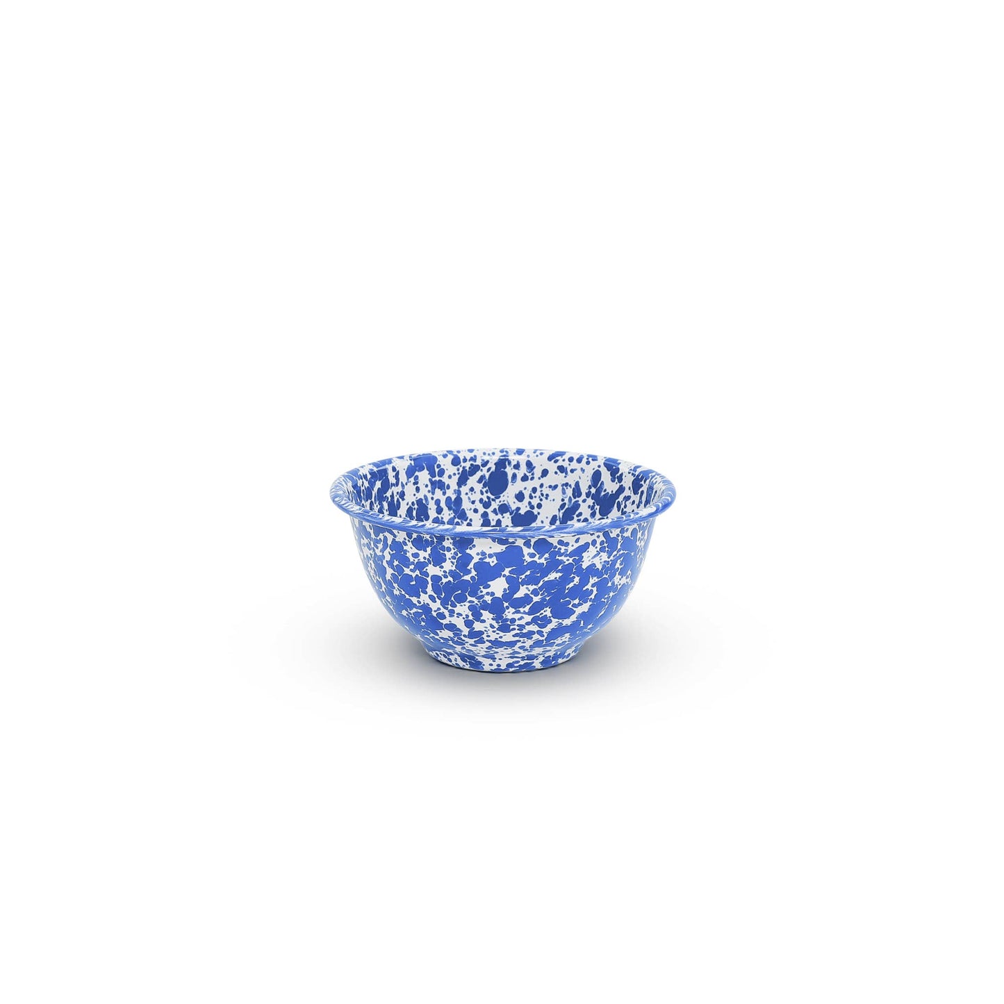 Splatter Enamelware Small Footed Bowl: Red & White