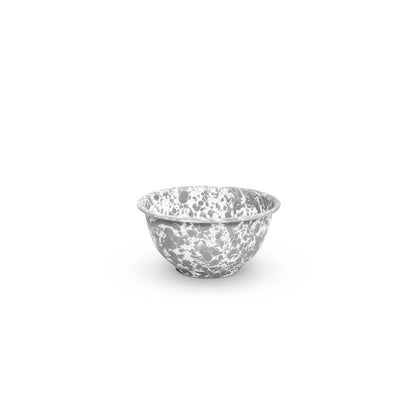 Splatter Enamelware Small Footed Bowl: Red & White