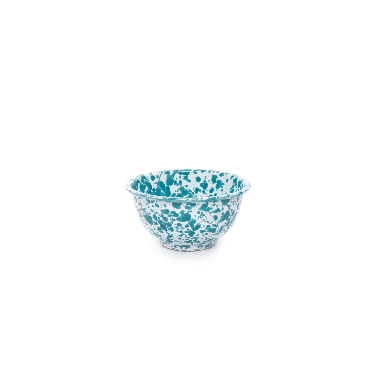 Splatter Enamelware Small Footed Bowl: Red & White