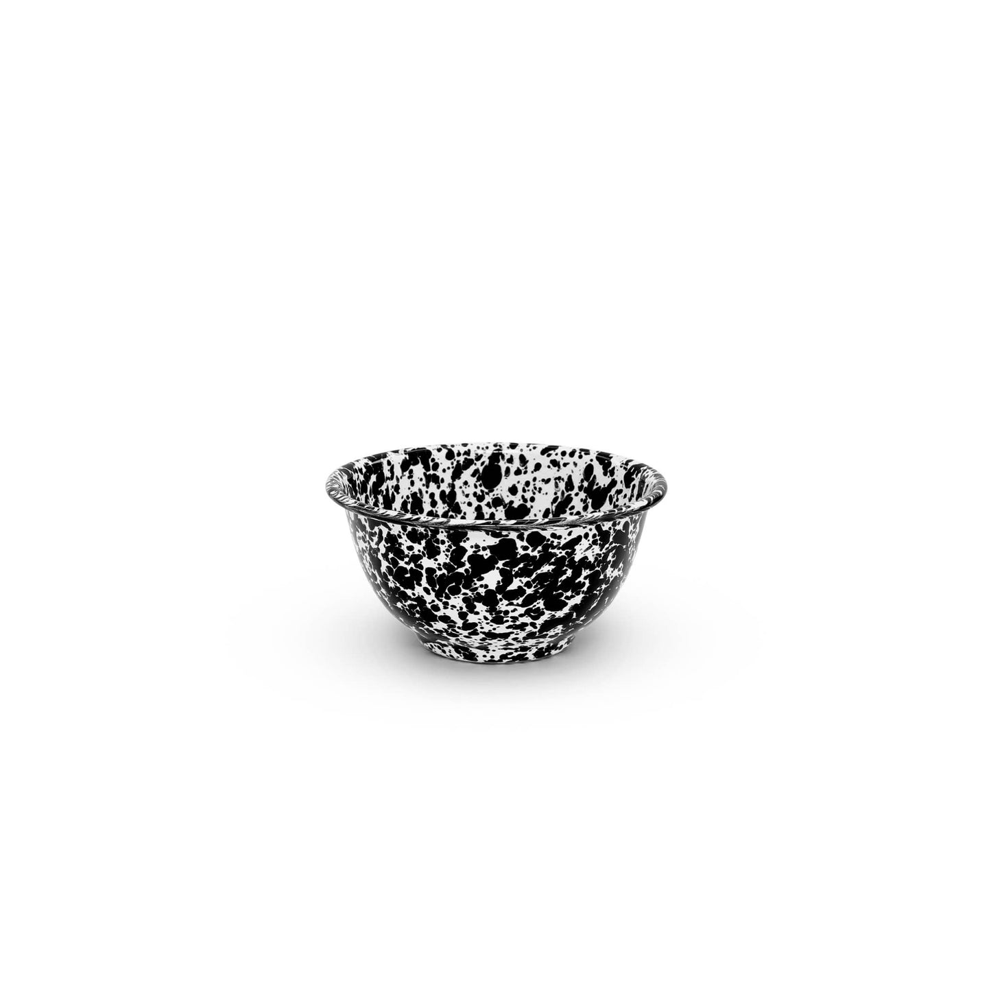Splatter Enamelware Small Footed Bowl: Blue & White