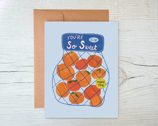 Orange Bag Thank You Card