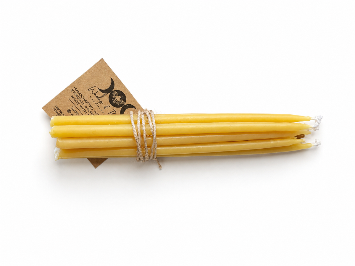 Beeswax Birthday Candles | Meditation & Ritual | Set of 12: 3 inches