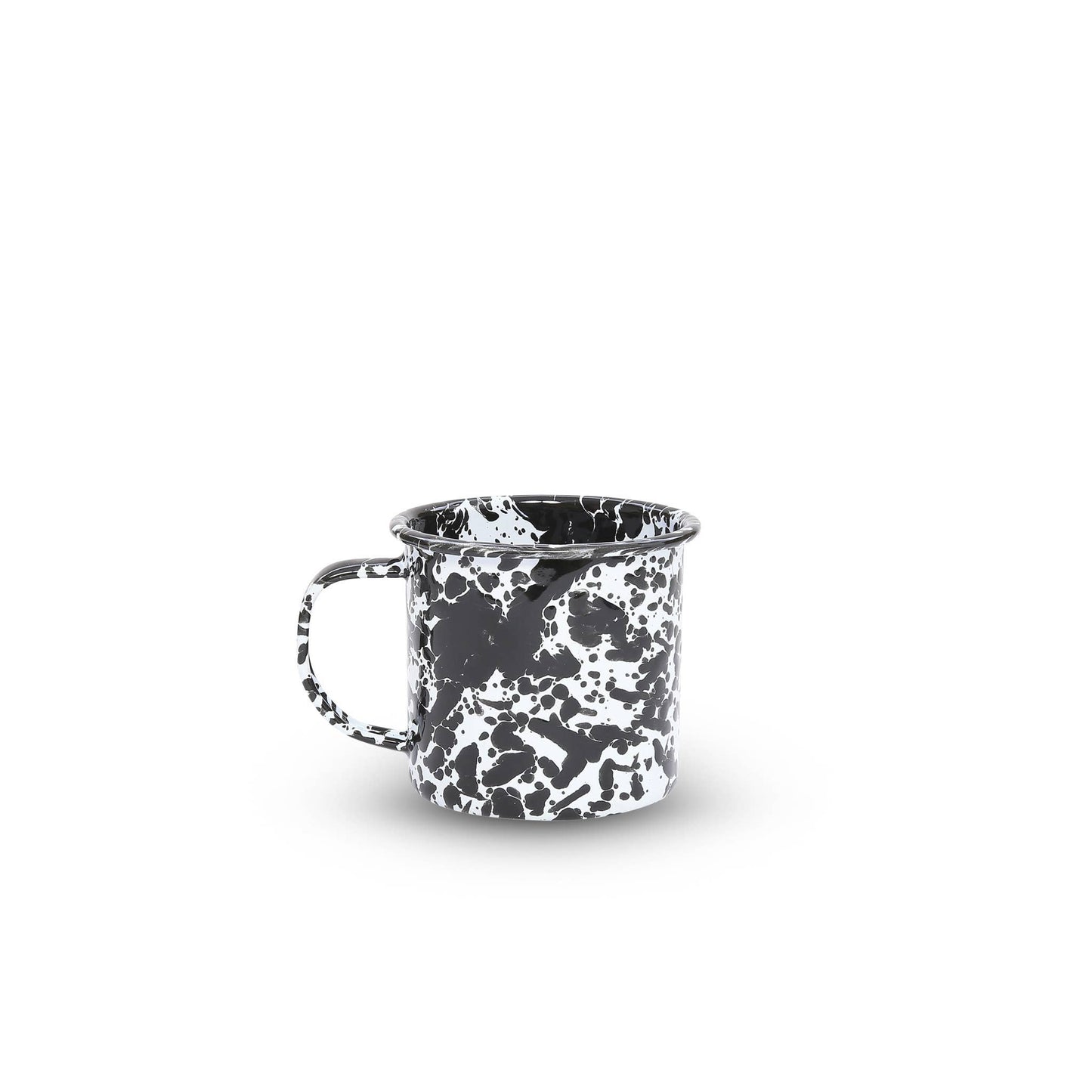 Splatter Enamelware 12 oz Mug: Blue Splatter