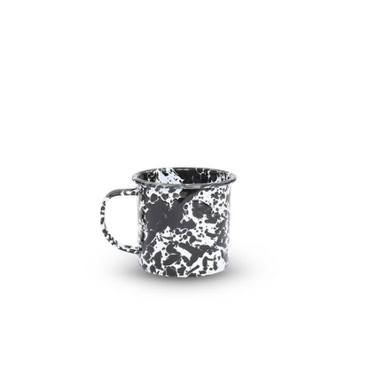 Splatter Enamelware 12 oz Mug: Blue Splatter
