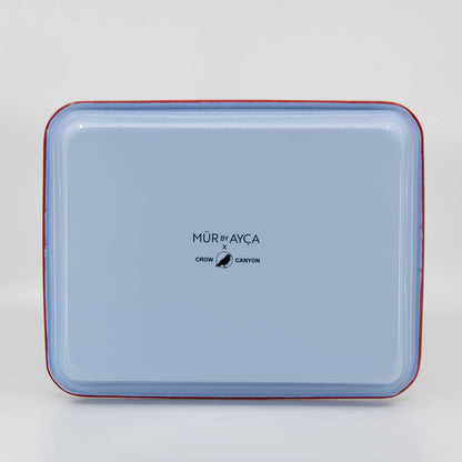 Mur by Ayca x CCH Anchovies Small Rectangle Tray, Red Rim