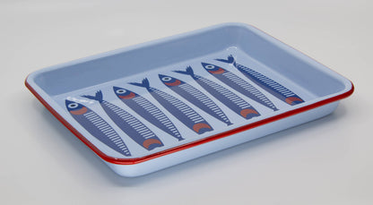 Mur by Ayca x CCH Anchovies Small Rectangle Tray, Red Rim
