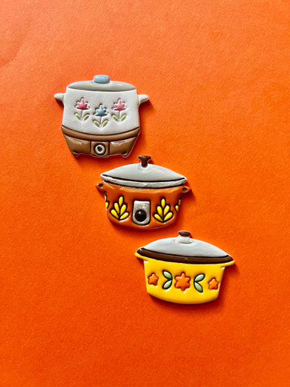 Magnet: Orange Crock Pot