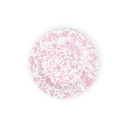 Splatter Enamelware Flat Salad Plate: Blue & White