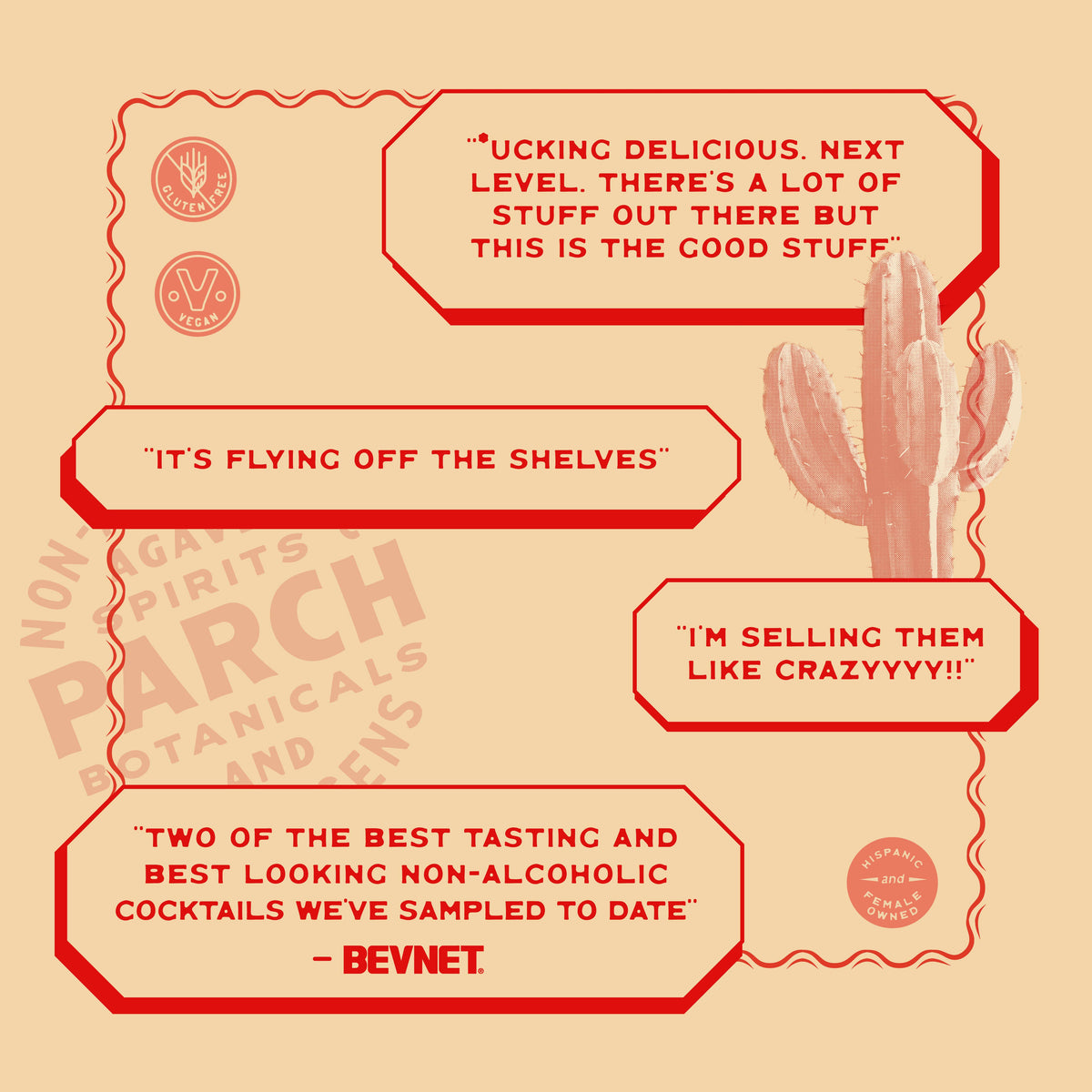 PARCH Prickly Paloma Non-Alc Agave Cocktail (6x 4-packs)