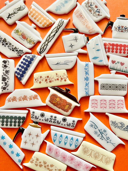 Handmade Vintage Inspired Cookware Magnets: 13 lucky in love