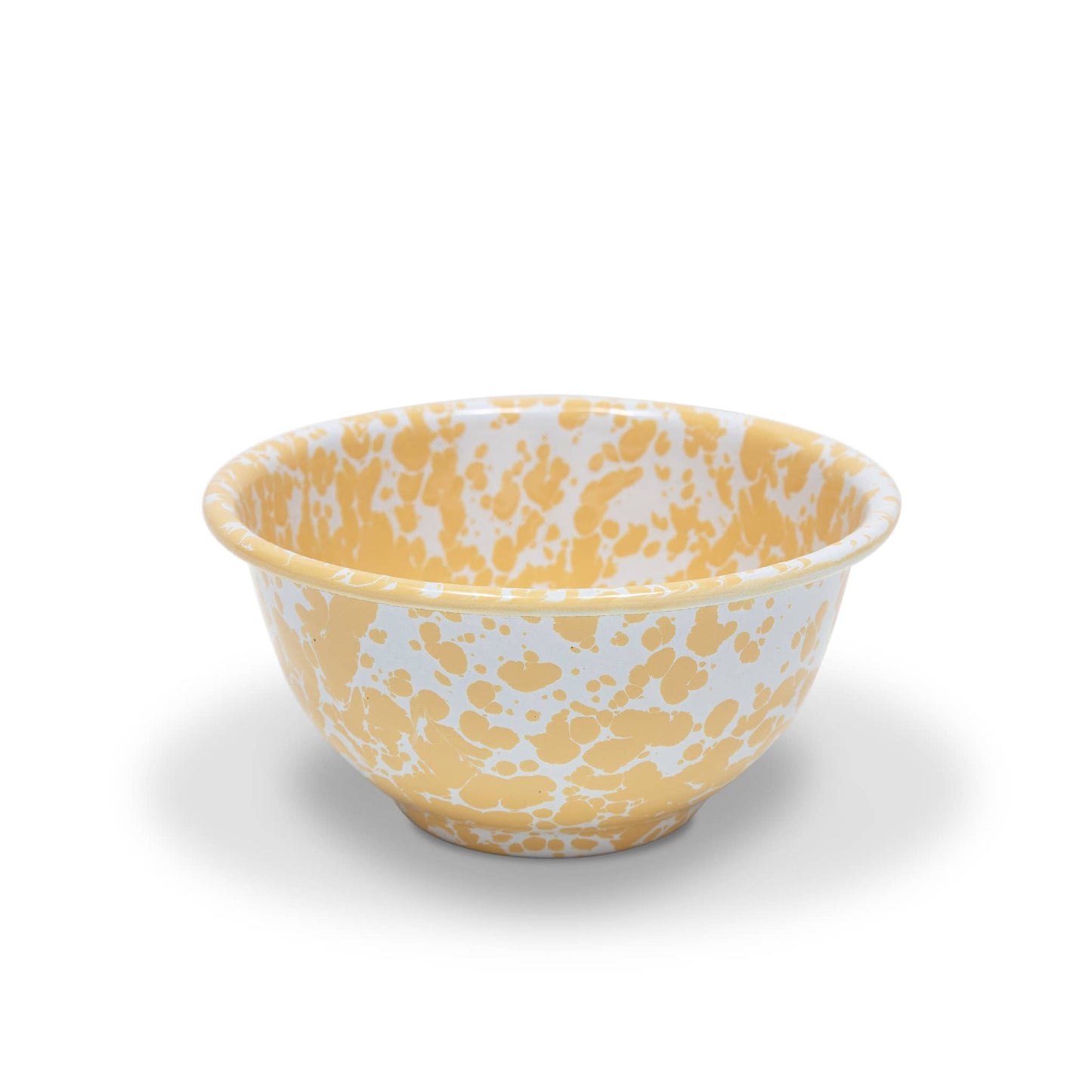 Splatter Enamelware Small Footed Bowl: Red & White
