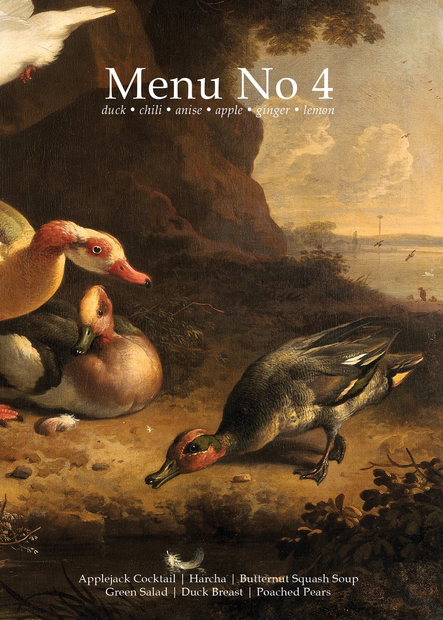 Menu No 4: Duck, Chili, Anise, Apple, Ginger, Lemon