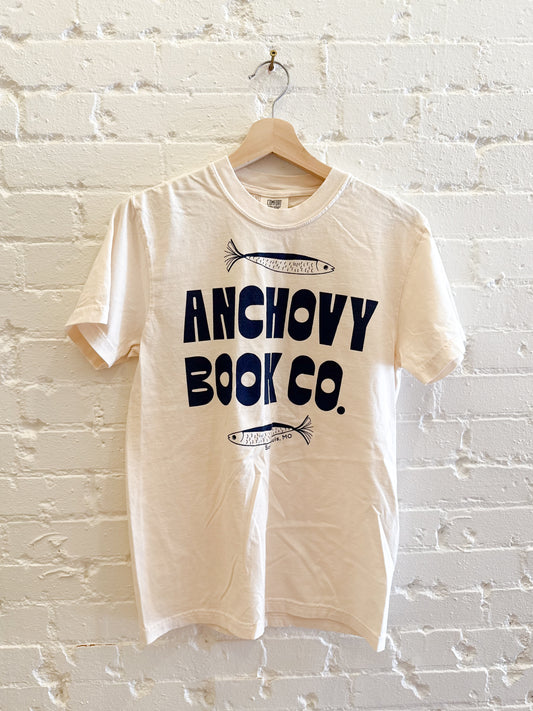 T-Shirt | Anchovy Book Co. Logo (Blue Version)