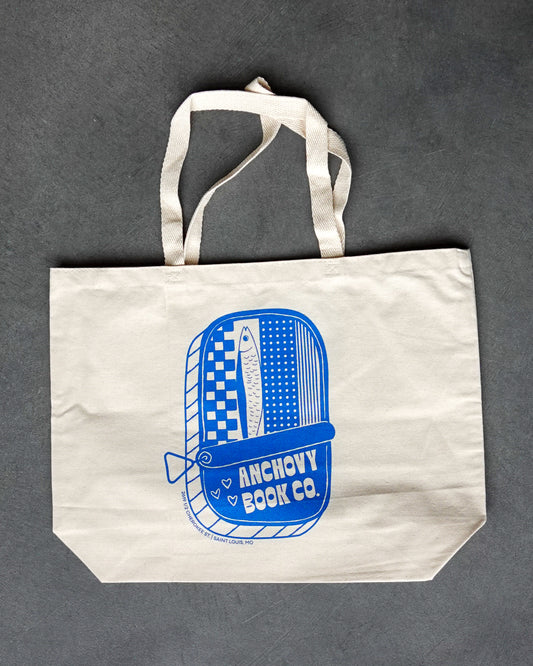 Tote Bag | Blue Tinned Fish Logo XL Market Tote