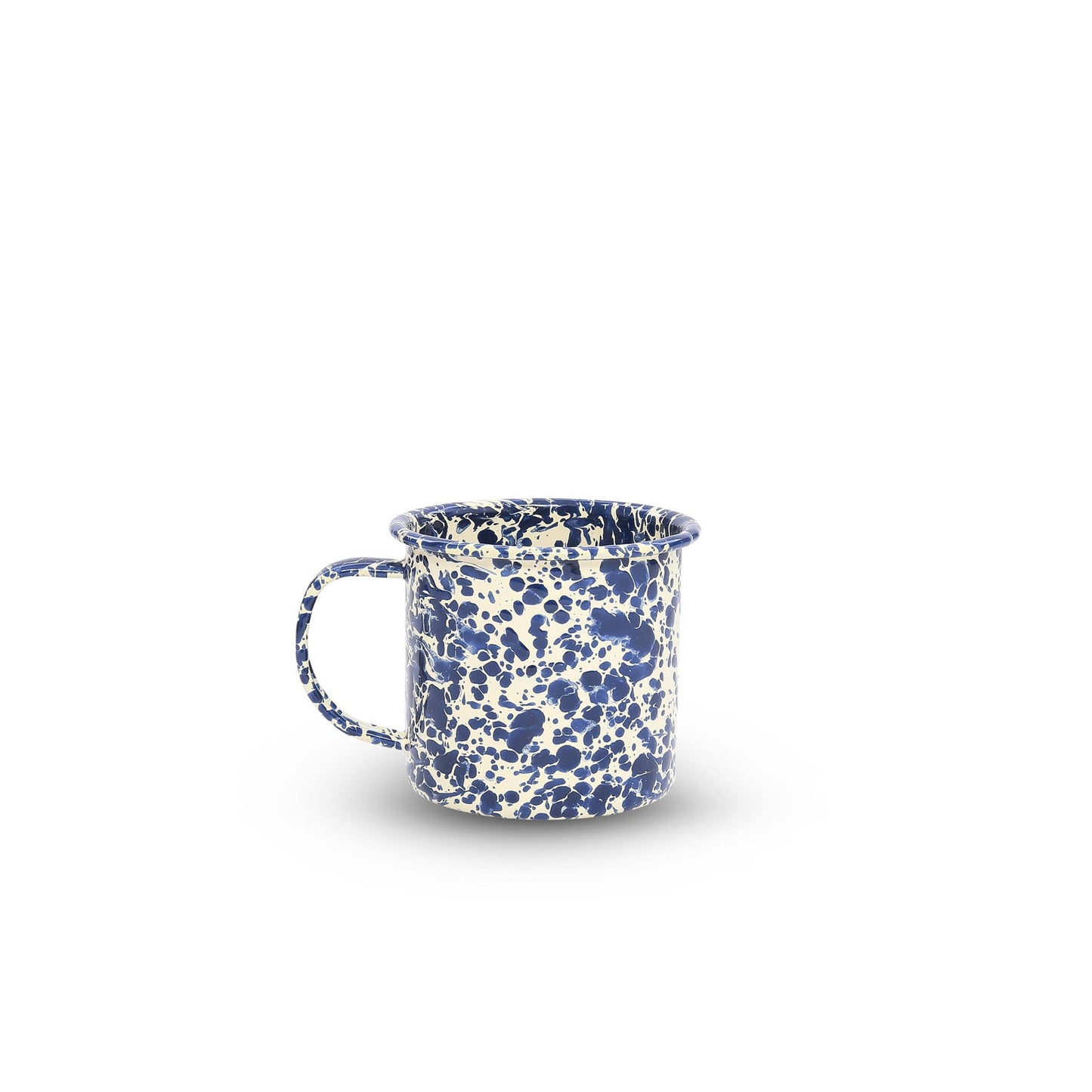 Splatter Enamelware 12 oz Mug: Blue Splatter