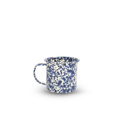 Splatter Enamelware 12 oz Mug: Blue Splatter