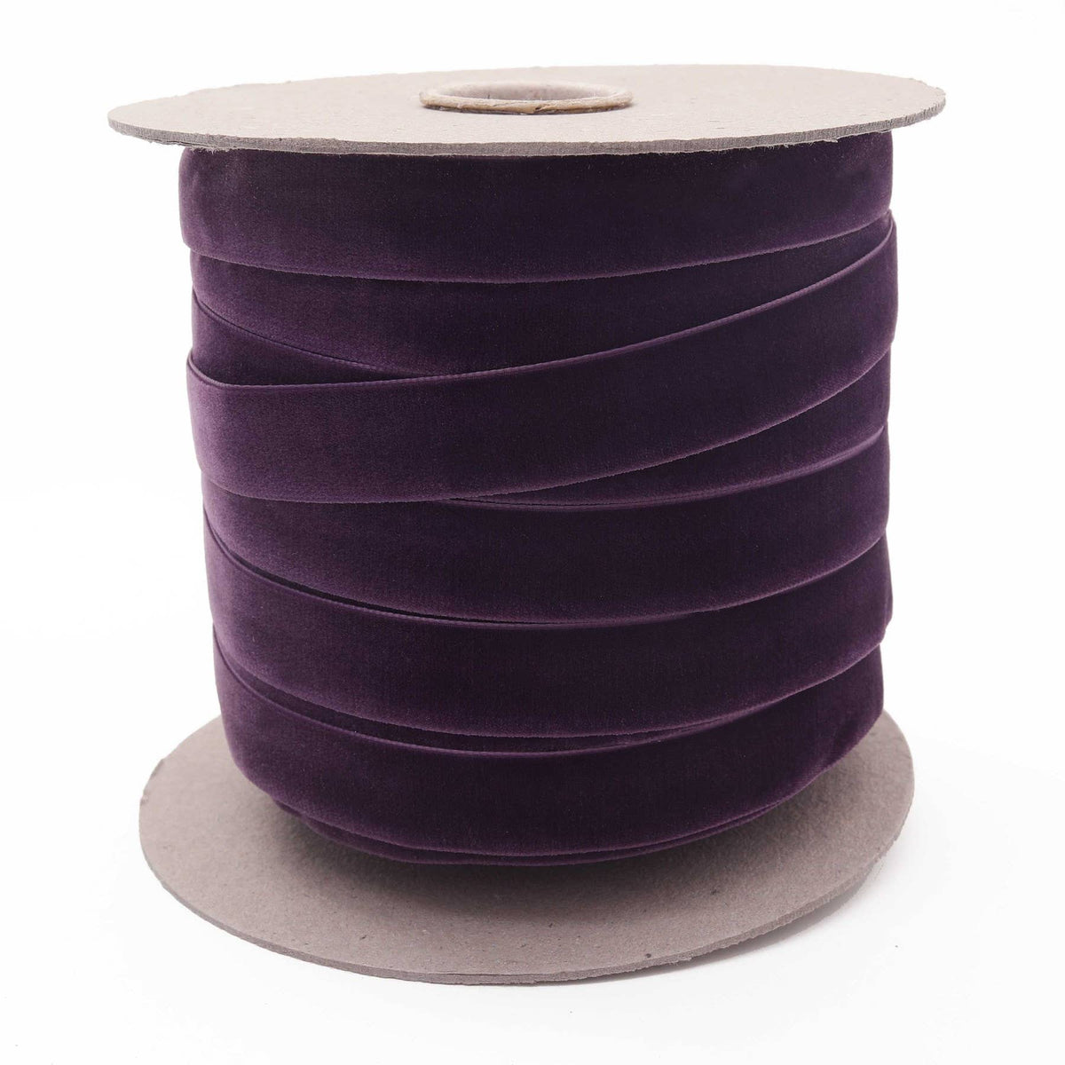 Dark Purple Swiss Velvet Ribbon: 11Yard Retail Roll / 16mm