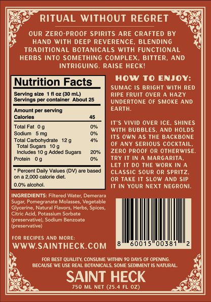 Saint Heck Sumac - 6pk x 750ml case