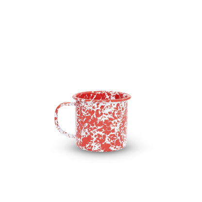 Splatter Enamelware 12 oz Mug: Blue Splatter